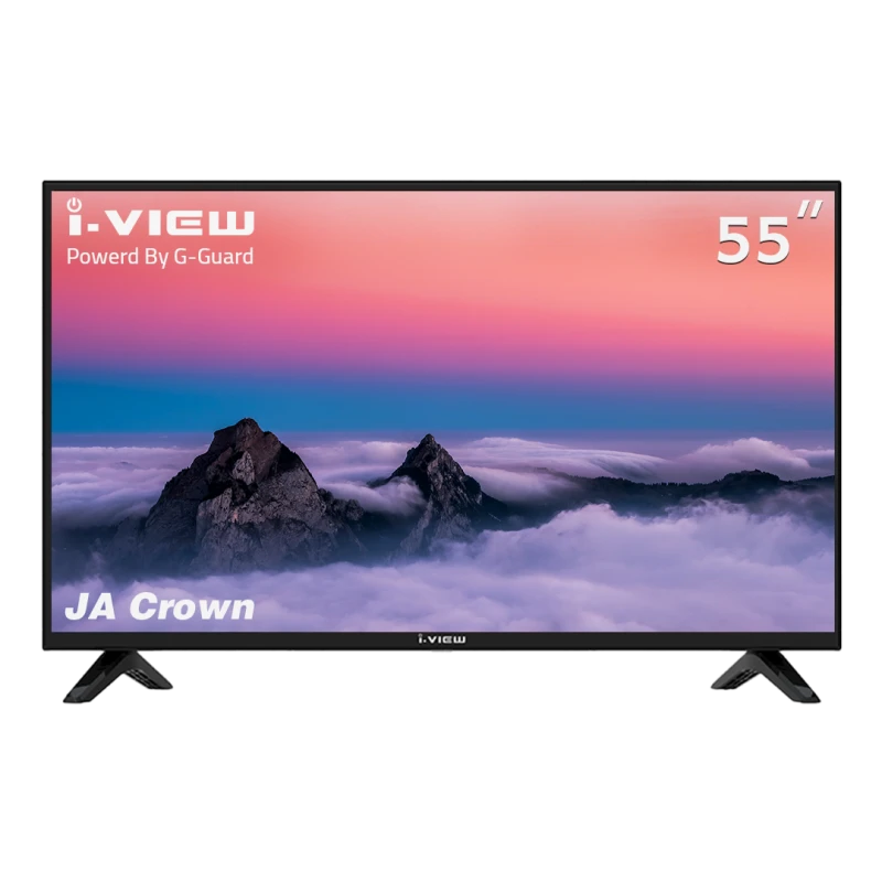تلفزيون آي فيو 55 بوصة LED ذكي 4K UHD يعمل بنظام أندرويد، 3 منافذ HDMI، 2 منفذ USB - اي فيو